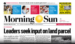 Morning Sun newspaper front page