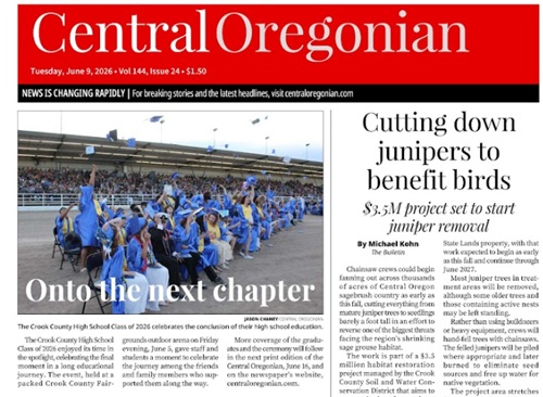 Central Oregonian newspaper subscription