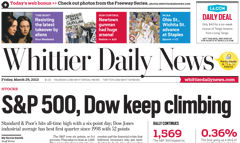 Whittier Daily News newspaper subscription